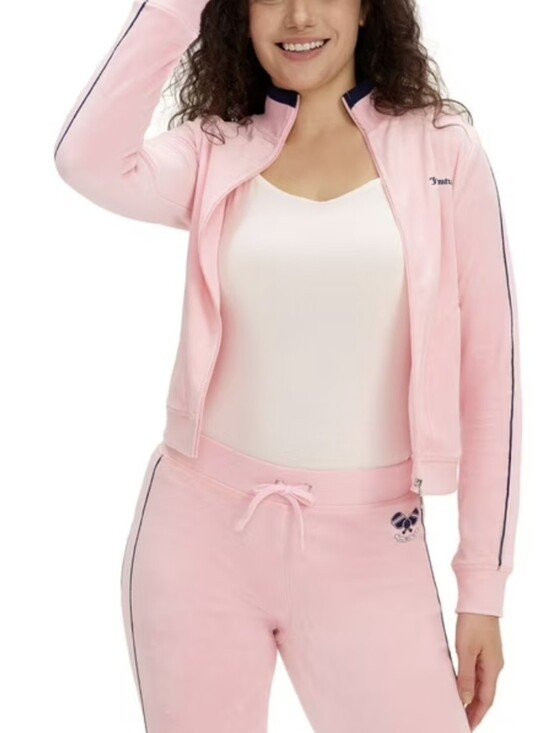 Juicy Couture Jackets & Blazers - Juicy Couture Pink Velour Pickleball Jacket NWT LG *T